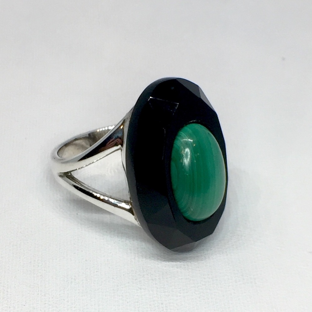 Whitney Kelly Black Onyx & Malachite Ring